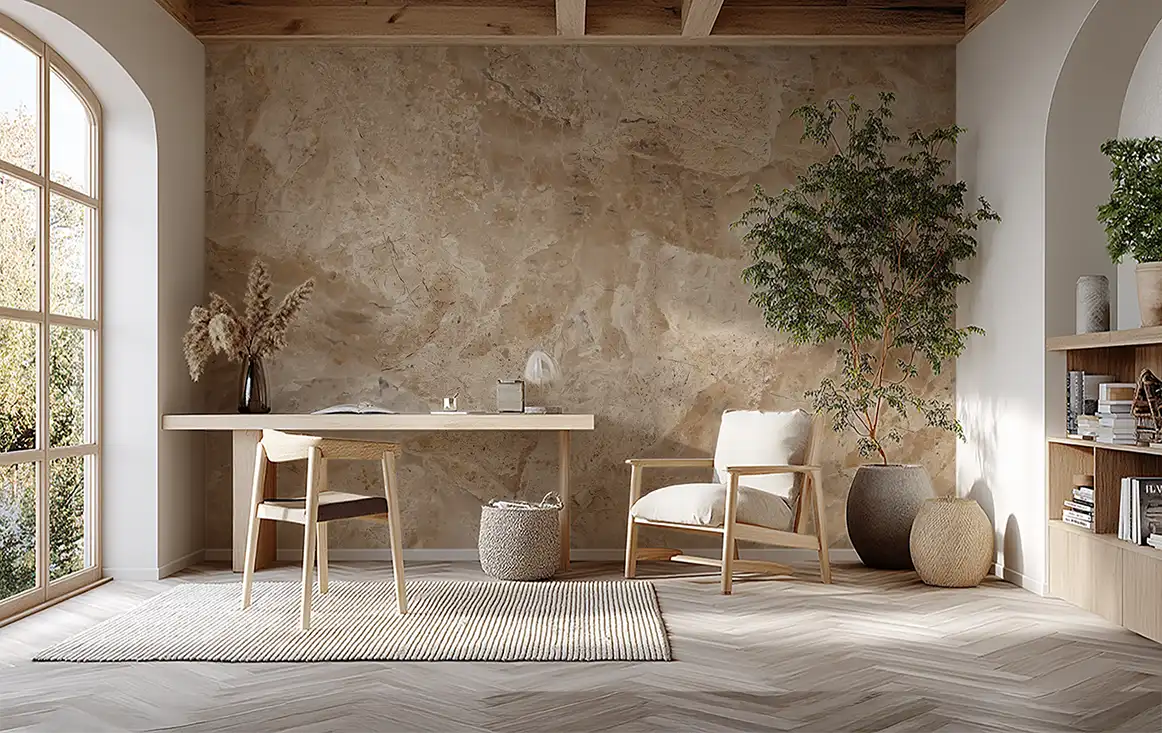 Beige Marmor – Akustikvæg