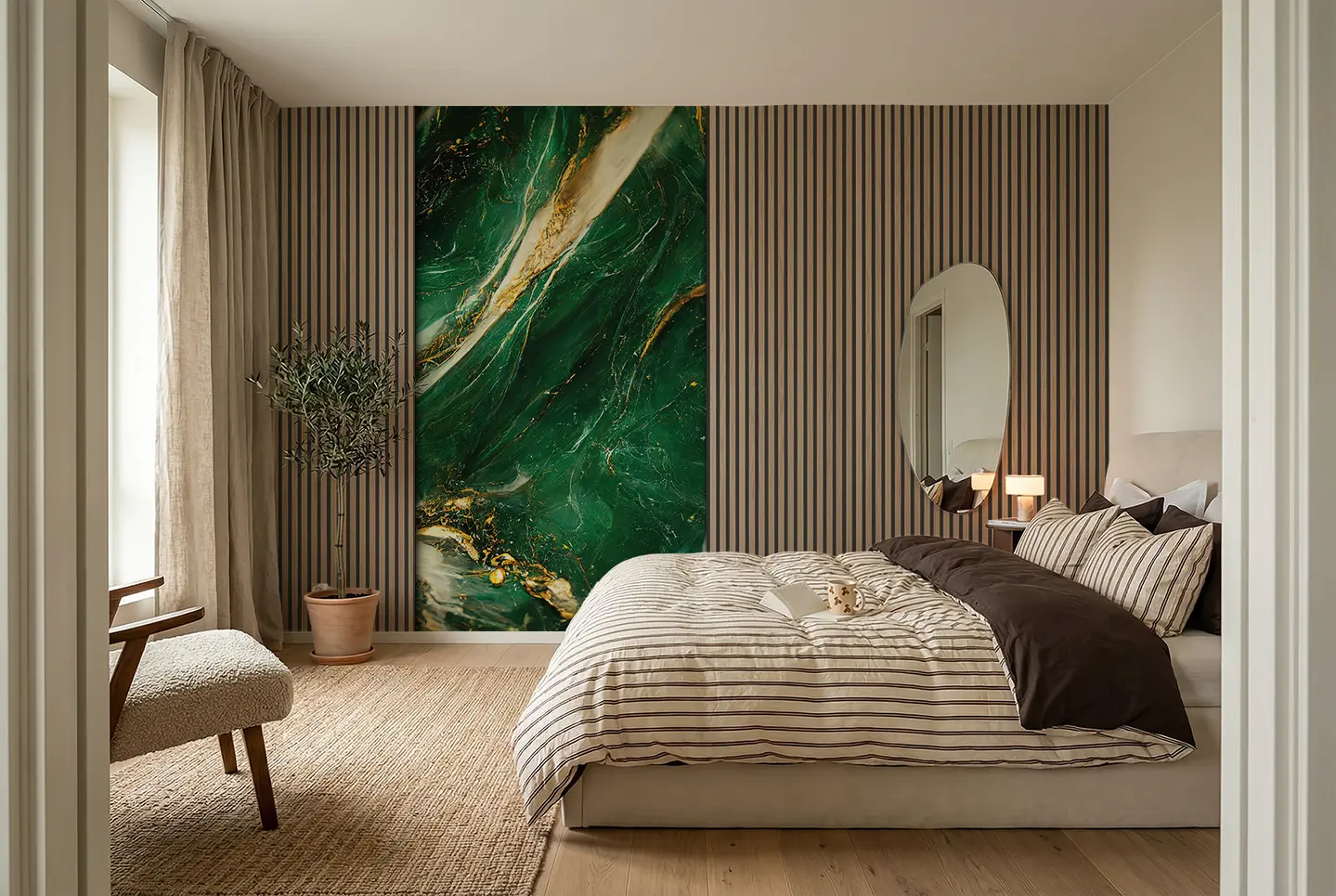 Green Marble (Double) Tillægsstykker - 9 mm, 121x242 cm