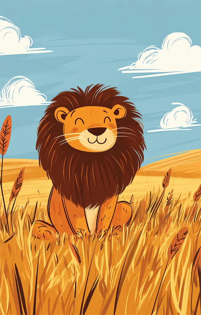 Akustikdæmpende panel fra inex world of art i designet Happy Lion. Akustikdæmpende paneler der skaber god lyd i et rum.