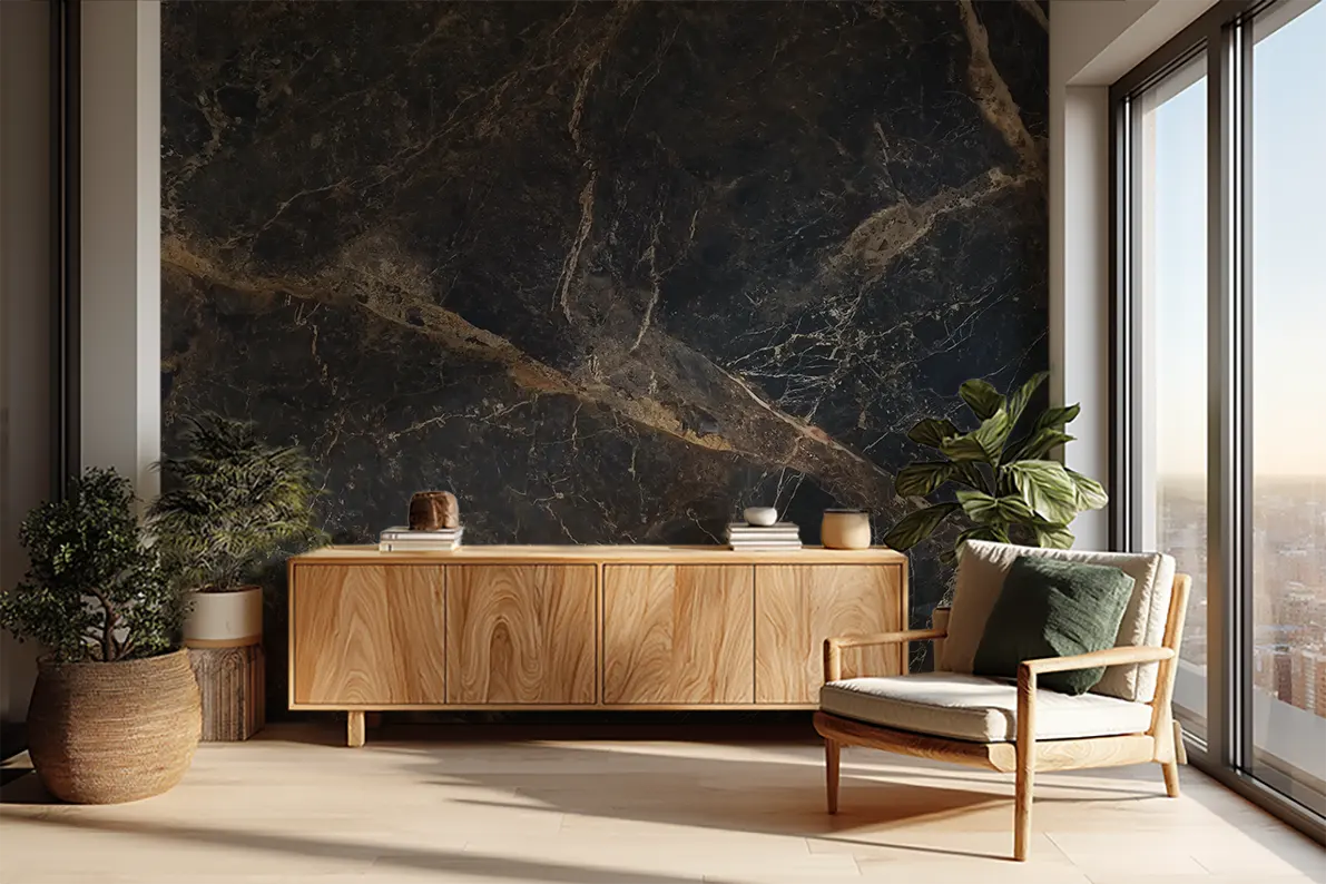 Mørk Marmor - Akustikvæg