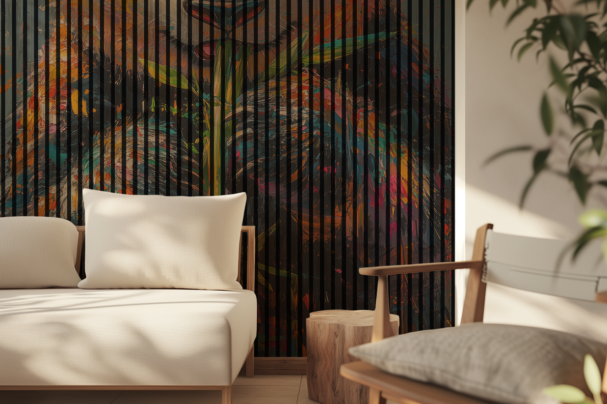 Colorful Panda - 180x244 cm akustikpanel