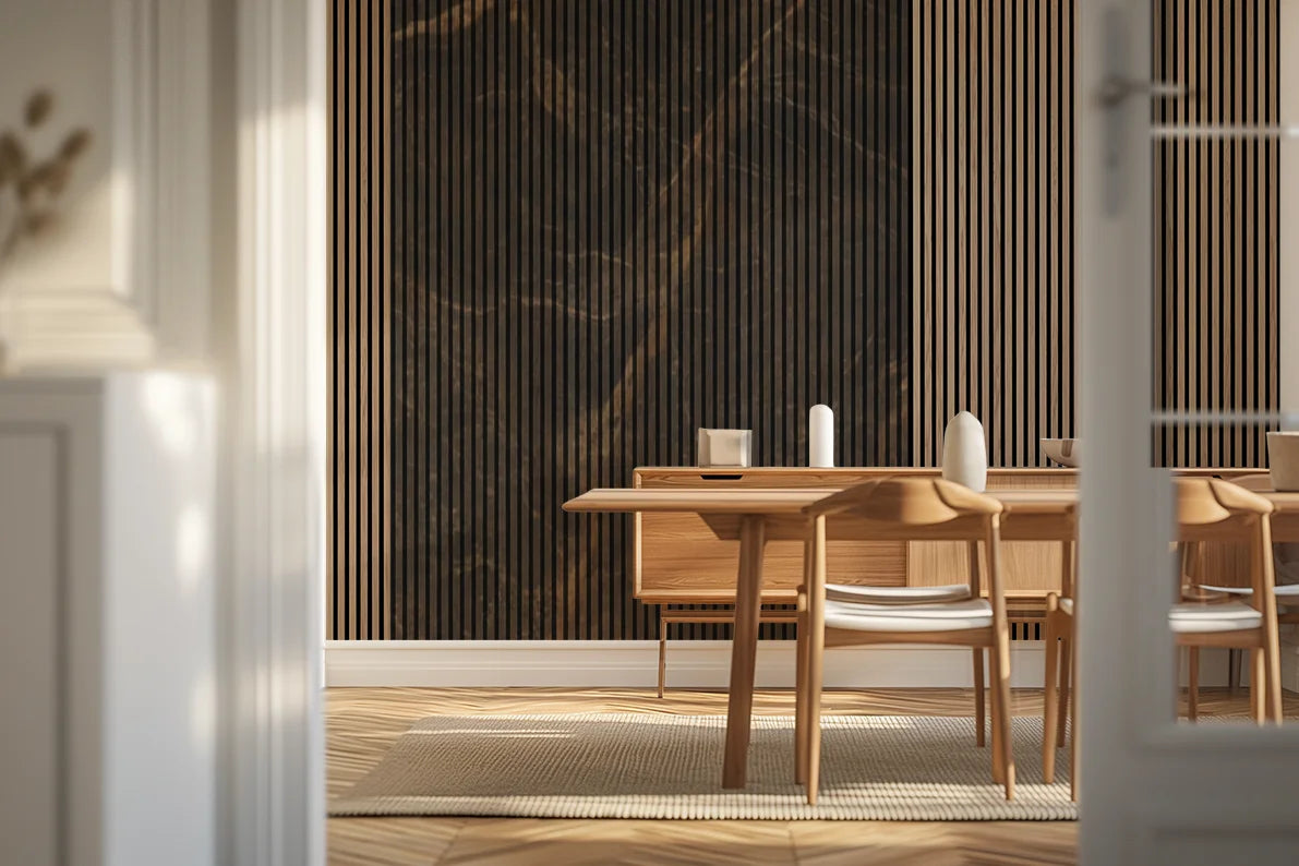 Mørk Marmor - 180x244 cm akustikpanel