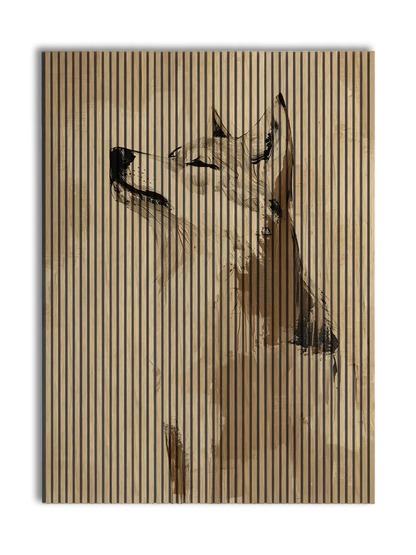 Simple Wolf - 180x244 cm akustikpanel