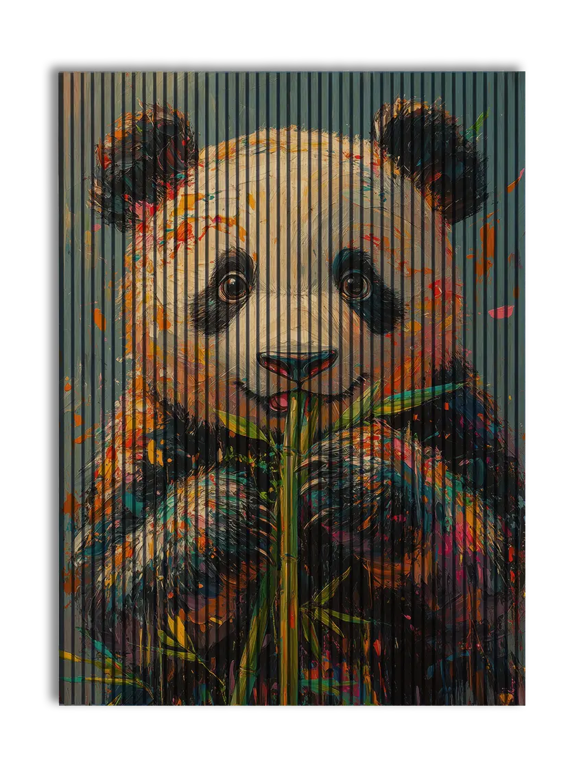 Colorful Panda - 180x244 cm akustikpanel