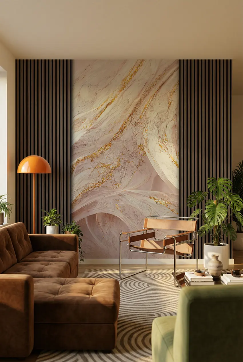 Rosa Marble (Double) Tillægsstykker - 9 mm, 121x242 cm