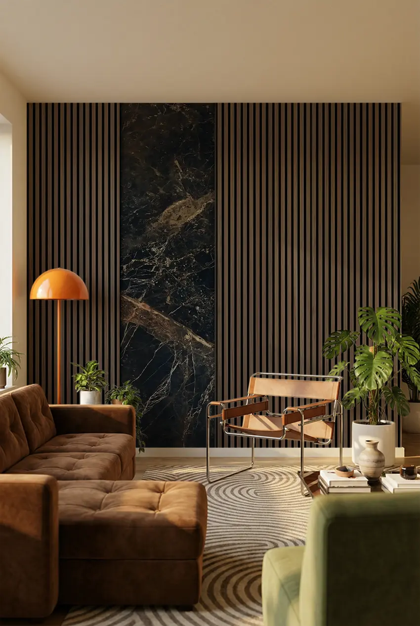 Black Marble (Single) Tillægsstykker - 9 mm, 61x242 cm