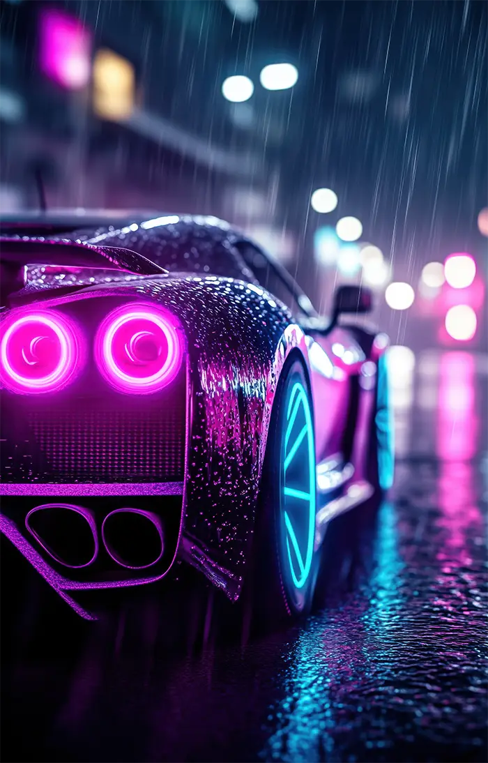 Akustikdæmpende panel fra inex world of art i designet Neon Skyline. Akustikdæmpende paneler der skaber god lyd i et rum.