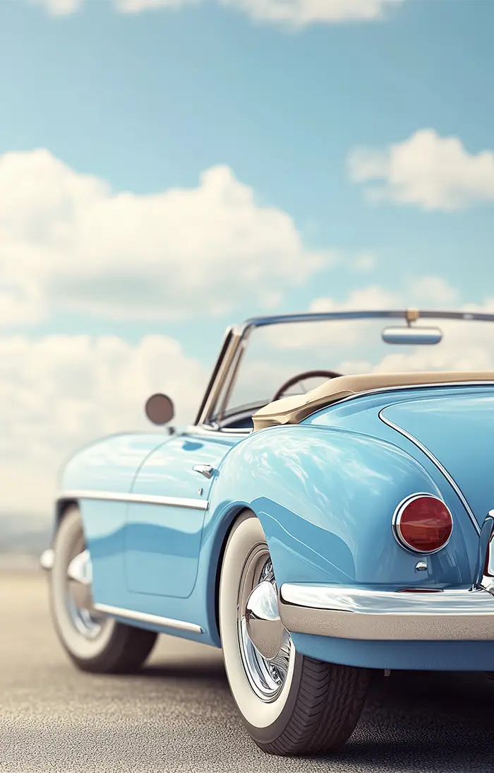 Akustikdæmpende panel fra inex world of art i designet Vintage Cabriolet. Akustikdæmpende paneler der skaber god lyd i et rum.