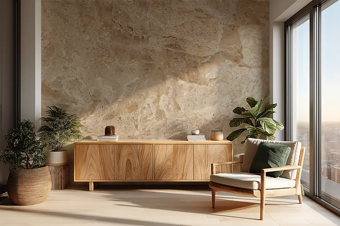 Beige Marmor – Akustikvæg