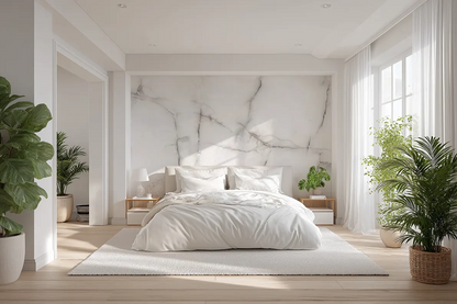 Hvid marmor - Akustikvæg