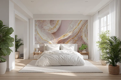 Guld & Rosa Marmor - Akustikvæg